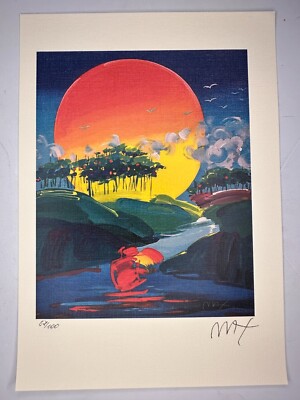 PETER MAX COA Vintage Original Art Print Poster Lithograph Signed Limited 