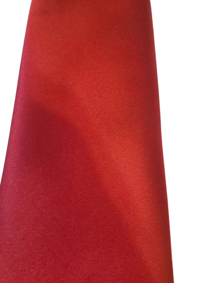 Corbata Joseph & Feiss Para Hombre Diseñador Lujo Rojo Sólido Satén Día de San Valentín Foto 2 de 4