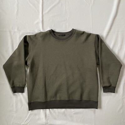 Christopher Kane Green/Gray Textured Crewneck Sweatshirt Size L Made in Italy
