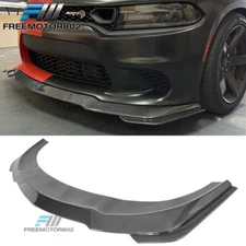 Fits 15-23 Dodge Charger SRT Carbon Fiber Print PP Front Bumper Lip Spoiler