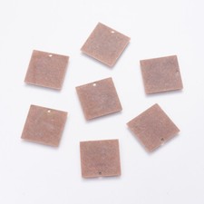 25 BULK Metal Stamping Blanks Antiqued Copper Square Pendants Brass Blanks 20mm