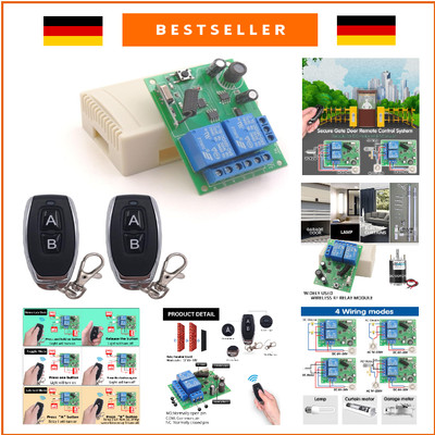 Sicherer Fernbedienungsschalter DC 12V/24V/30V mit 2 Sendern