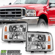 1999-2004 Ford F250 F350 F450 F550 Superduty Excursion LED Headlights Headlamps