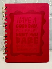 Tabitha Brown for Target Note Book Red (Have A Good Day Notebook) Magenta Pink