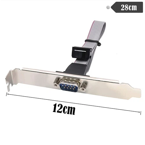 Brandneu DB9 RS232 COM Connector Kabel 9Pin serieller Port mit Kabel 28CM