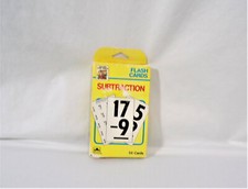 Vintage 1989 Golden Step Ahead SUBTRACTION FLASH CARDS Practice Learning MATH