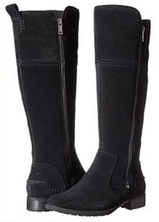 UGG® AUSTRALIA SORENSEN BLACK WATERPROOF SUEDE BOOTS UK 6 EUR 39 USA 8 RRP £325