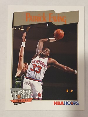 Patrick Ewing New York Knicks 1991-92 NBA Hoops Basketball Trading Card  483