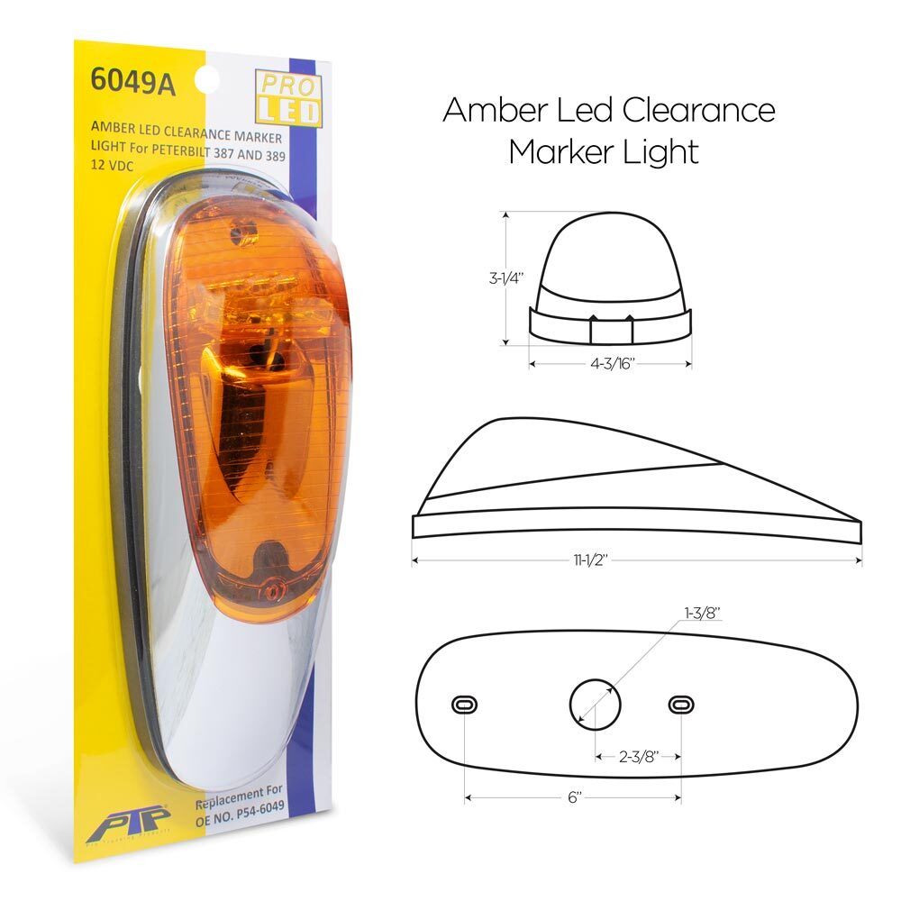 その他 amber Pro LED 6049A Amber LED Clearance Marker Light - Replaces