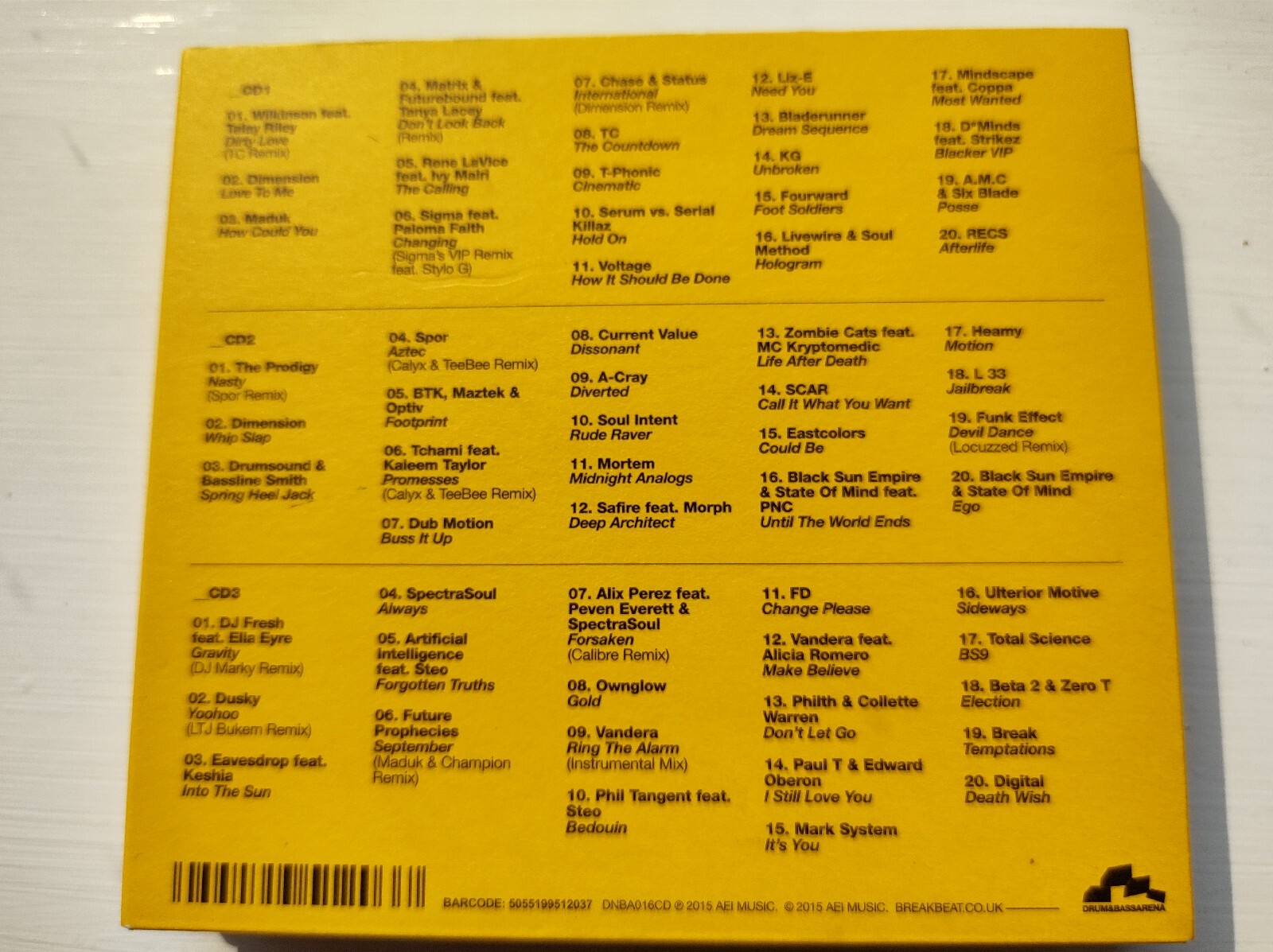 Drum & Bass Arena 2015 by Various Artists (CD, 2015) for sale online eBay