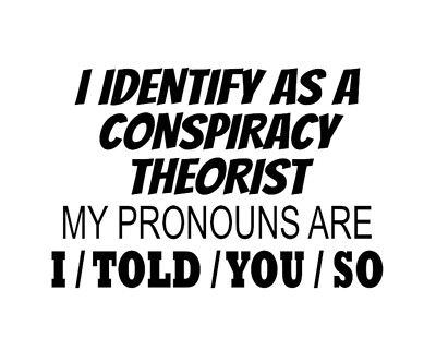 I Identify As A Conspiracy Theorist My Pronouns Are I / Told / You / So Decal