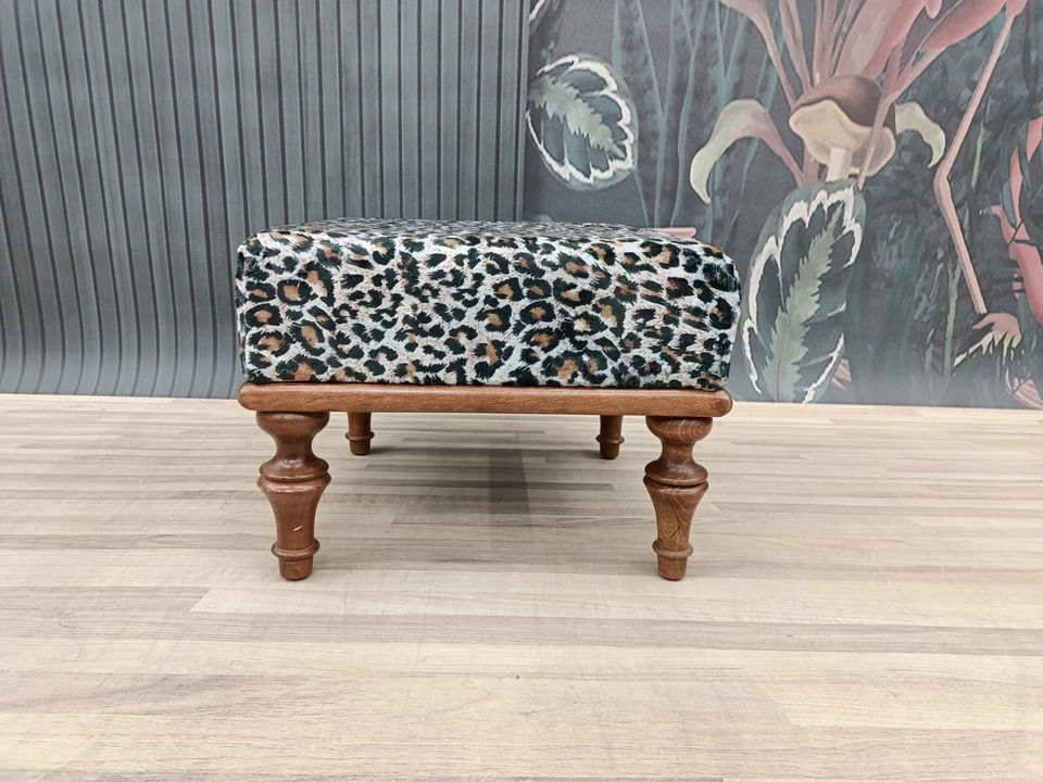 Leopard print bench, Purse bench, Bed end bench, Furry bench, Dining table bench - Image 3 of 4
