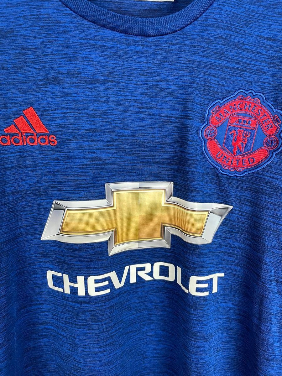 Adidas Manchester united jersey 2016/17 away chevrolet blue Adidas Manchester united jersey 2016/17 away chevrolet blue