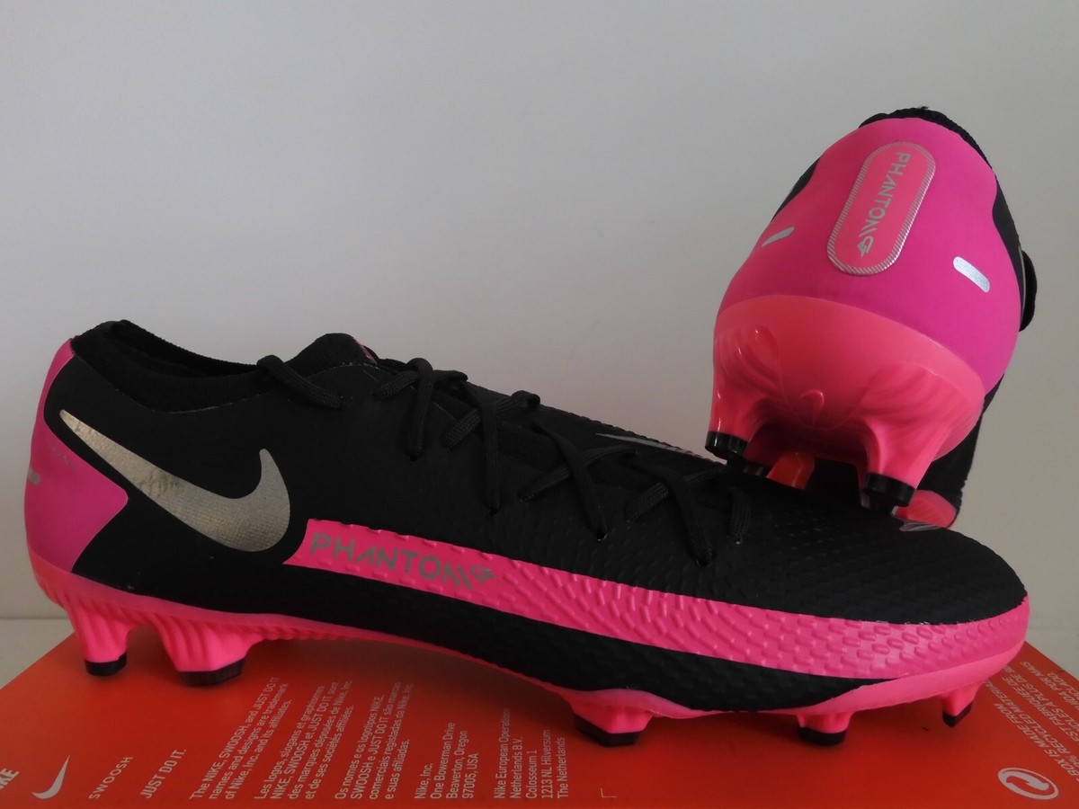 Nike Phantom Gt Pro Fg Black-Metallic Silver-Pink Blast Sz