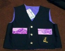 SKR - MUSIC THEMED VESTS - BLACK PINK MUSIC NOTES LAVENDER SIZE 4 BOYS VEST