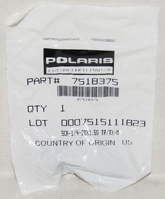 NEW POLARIS ENGINEERED PARTS SCREW OEM PART NO. 7518375