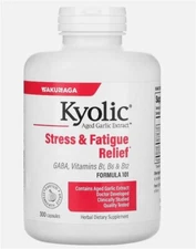 Kyolic Aged Garlic Stress & Fatigue Relief, Formula 101 - 300 Capsules - 7/2028