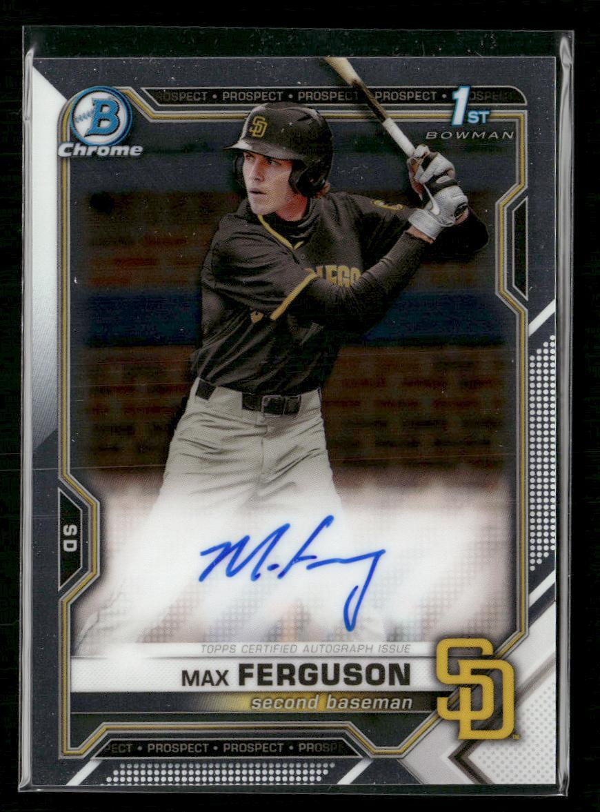 2021 Bowman Draft #CDA-MF Max Ferguson Chrome Draft Pick Autographs Auto