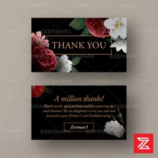 500 Thank You For Your Purchase Business Cards Pro Design 16pt UV Gloss or Matte
