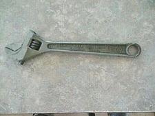Vintage 8" DIAMOND CALK HORSESHOE DULUTH MN ADJUSTABLE WRENCH, WITH HORSESHOE