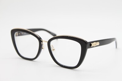 NEW LONGCHAMP LO687S 001 BLACK GOLD AUTHENTIC EYEGLASSES 53  display picture 1