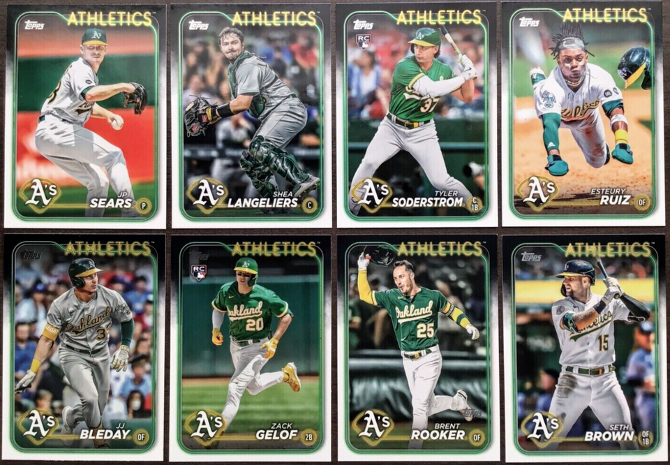 2024 TOPPS SERIES 1 BASE TEAM SET OAKLAND ATHLETICS GELOF RC QTY