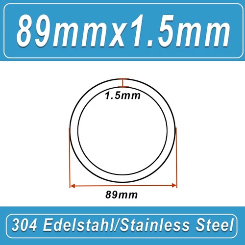 304 Stainless Steel Round Tube Length 100mm Metal Straight Pipe OD 8mm to 325mm