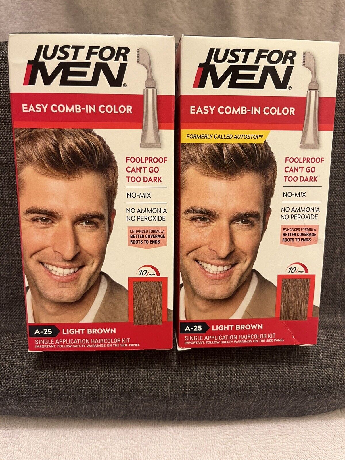 Just For Men Easy Comb-In Hair Color No Ammonia A-25 Light Brown NIB Lot Of 2 | eBay Just For Men Easy Comb-In Hair Color No Ammonia A-25 Light Brown NIB Lot Of 2 | eBay
