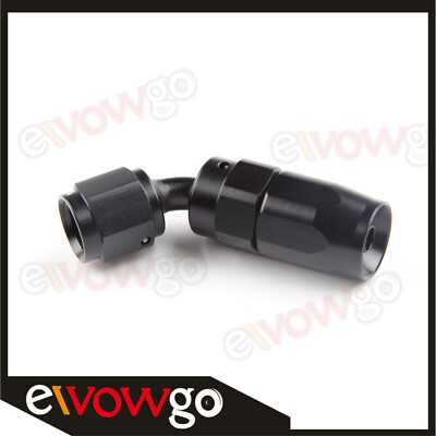 US SHIP 4AN AN4 -4AN 45 Degree Hose End Adapter Swivel Fuel Oil Fitting Black