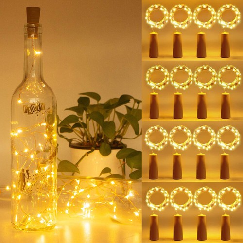 12x 20 LED Weinflasche Kork Flaschenlicht Lichterkette Beleuchtung Batterie Deko - Bild 6 von 19