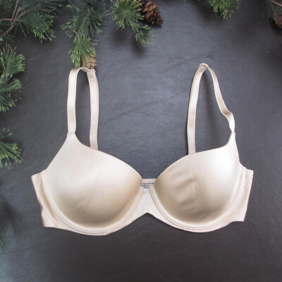 Soma Bra 34D Tan Padded Underwire Adjustable Clasp Back