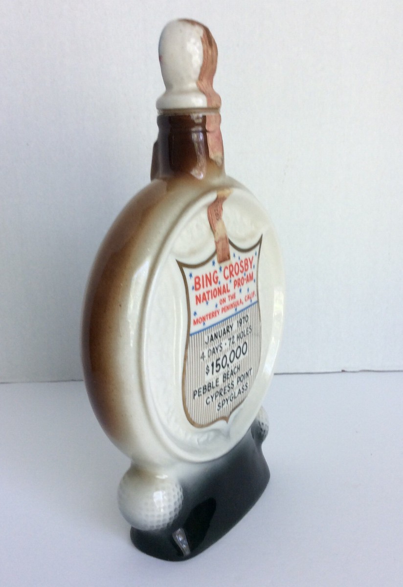 Vintage Bing Crosby National Pro-Am Jim Beam Whiskey Decanter 1970