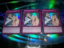 3x Solemn Warning 1st Edition Super Rare RA02-EN078 Yu-Gi-Oh!
