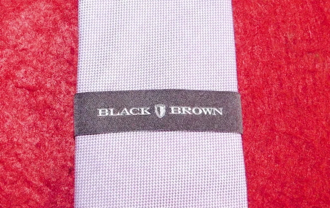 CORBATA NEGRA MARRÓN 1826 MORADA CLARA CON MOTIVO DE LUNARES DE ALGODÓN - NUEVA CON ETIQUETAS - CORBATAS DE DISEÑADOR. Foto 4 de 4