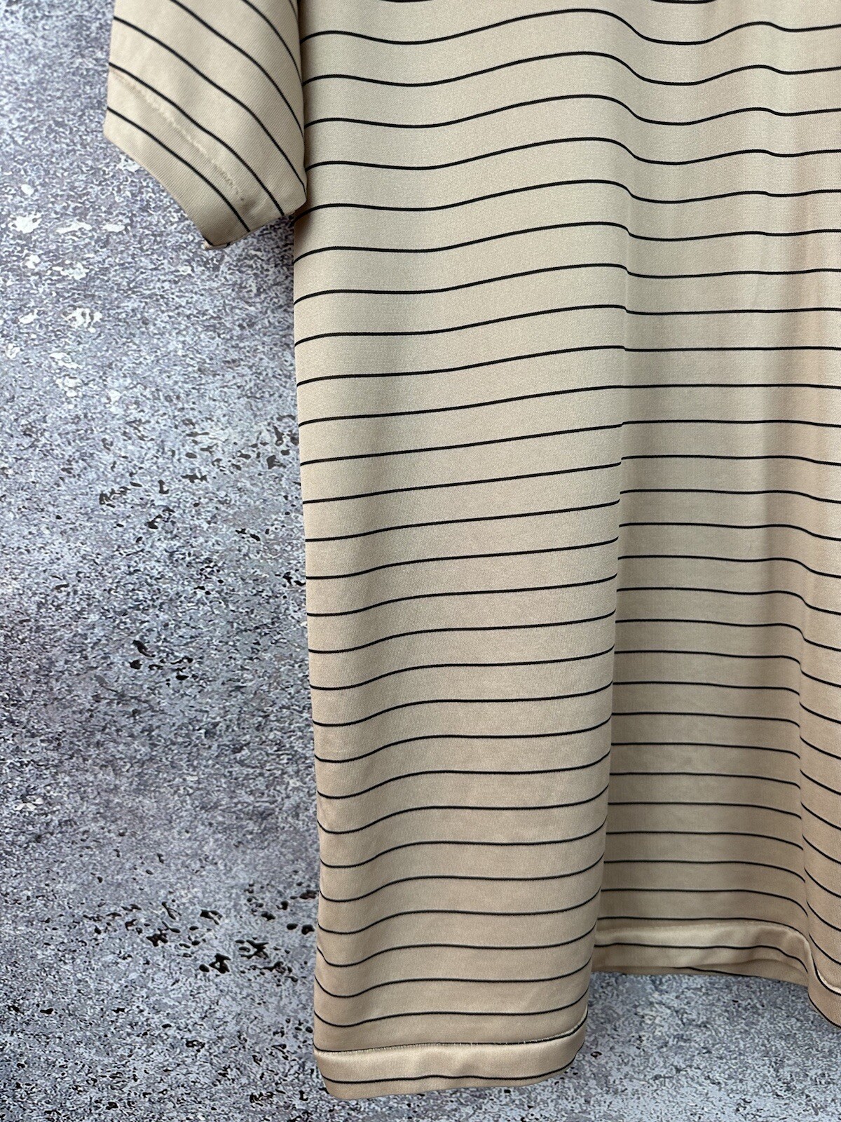 POLO UOMO YVES SAINT LAURENT YSL A RIGHE BEIGE TAGLIA L XL