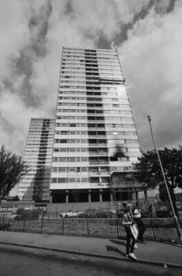 Ronan Point, a 22-storey tower block in Canning Town, London, Engla - Old Photo