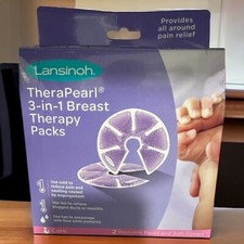 Lansinoh 3-in-1 Breast Therapy 2 Reusable soft Packs baby shower NEW