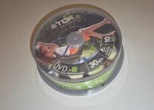 Confezione 10 mandrini TDK Mini DVD-R 1,4 GB 30 min nuovi e imballo originale