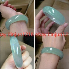 Genuine Natural Green Jadeite Jade Gemstone Bangle Bracelet 56-64mm Jewelry