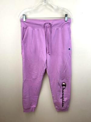Champion L Powerblend Fleece Joggers Script Logo Pink Sweatpants Womens |  eBay