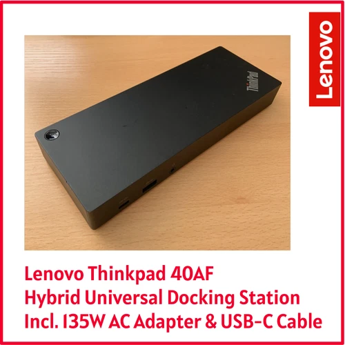Lenovo 40AF USB-C Dock Gen 2 | 135W PSU | 10Gbps USB Cable | Dual 4K Display