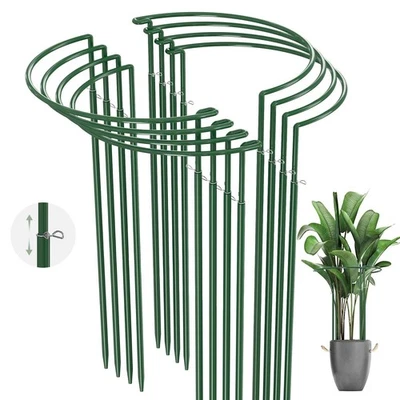 KAZITOO 6 Pack Scalable Plant Support Stakes Extra Long, 40-80cm Height