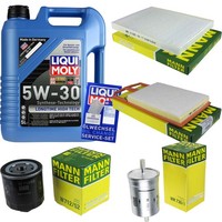 Inspektionspaket 5L Liqui Moly Longtime 5W-30 FüR Seat Leon 1.6 16V 1.4 Toledo