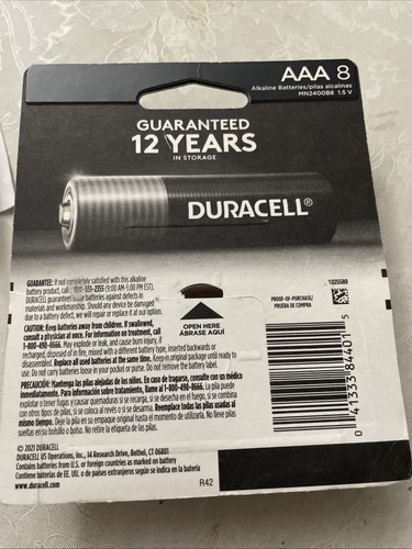 Duracell Coppertop PowerBoost AAA Alkaline Batteries, 1.5V, 8ct Exp 2036 - Picture 2 of 3