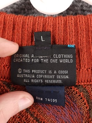 Coogi Australia Wool Alpaca Blend Sweater 3D Lightweight Large
