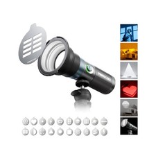 PHOTOOLEX 4 Colors Photography Flashlight with 20 Magnetic Pattern Gobos, 840...