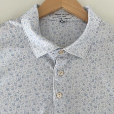 Peter Millar Polo Shirt Mens XL Skull Print Summer Comfort Performance Golf AOP