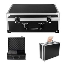 Black Tattoo Makeup Carry Case - 12.6" x 9.5" x 5.1" Double Lock Key Aluminum...