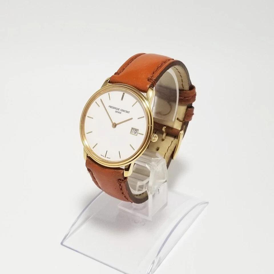 Frederique Constant Slimline Quartz Watch with Morellato Leather Strap - Image 3 of 4