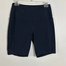 RBX Womens Medium Bike Shorts Black Activewear Athletic Pocket Biker